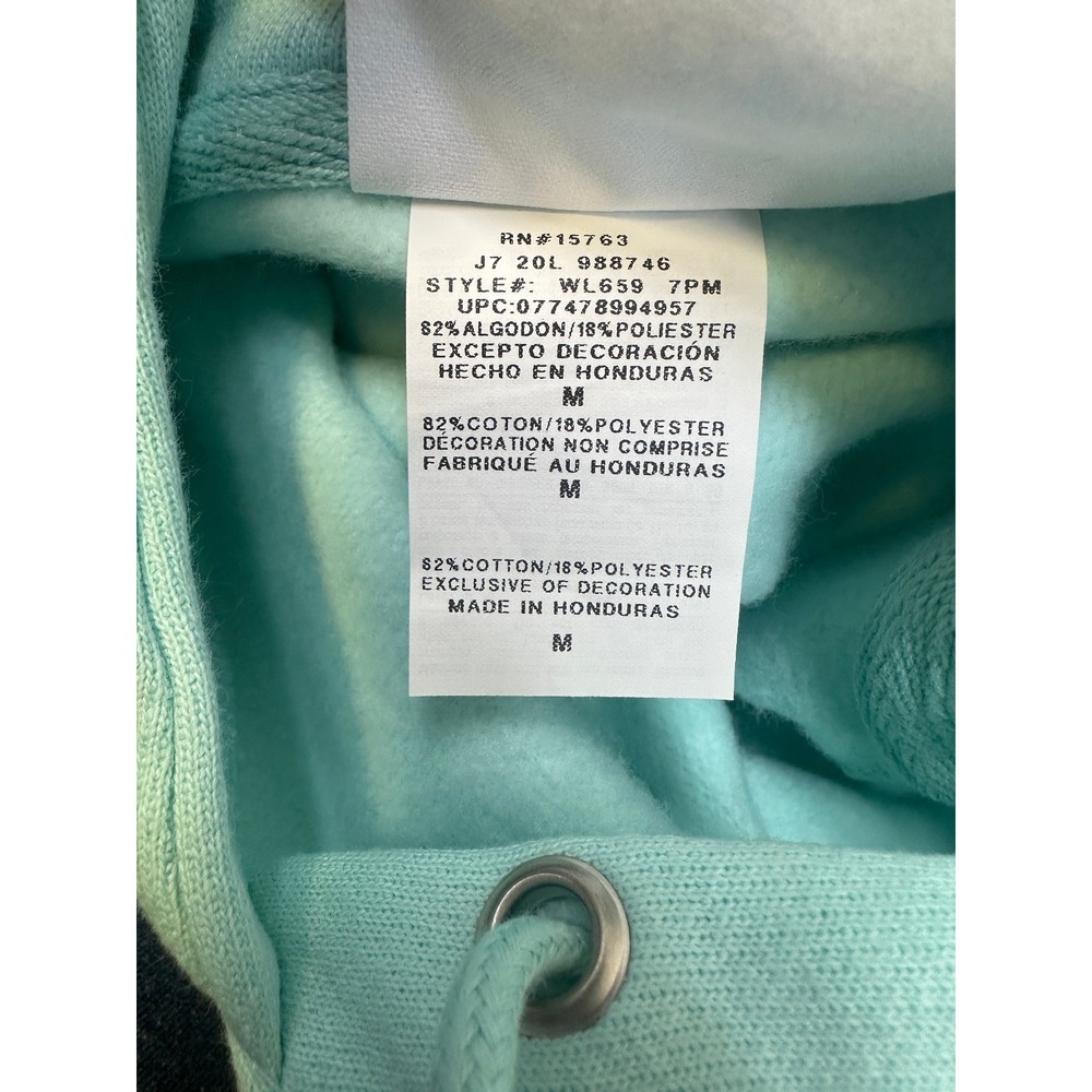 NWOT Champion Reverse Weave Cropped Cut Off Hoodie Sweatshirt Blue M Oversized - Picture 9 of 11
